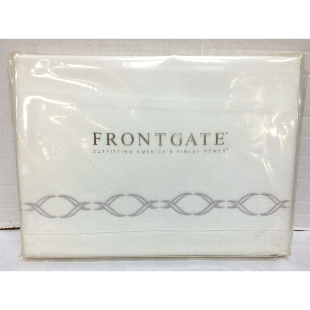 Frontgate King FLAT bed Sheet 1020 thread count Egyptian cotton White sterling